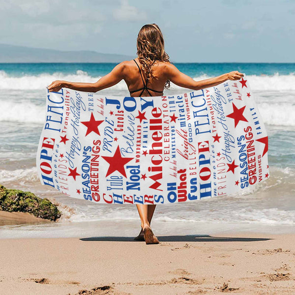 Custom Name Hope Beach Towel Quick-Dry, Sand-Free, Super Absorbent, Non-Fading, Beach&Bath Towel Beach Blanket Personalized Beach Towel Funny Selfie Gift