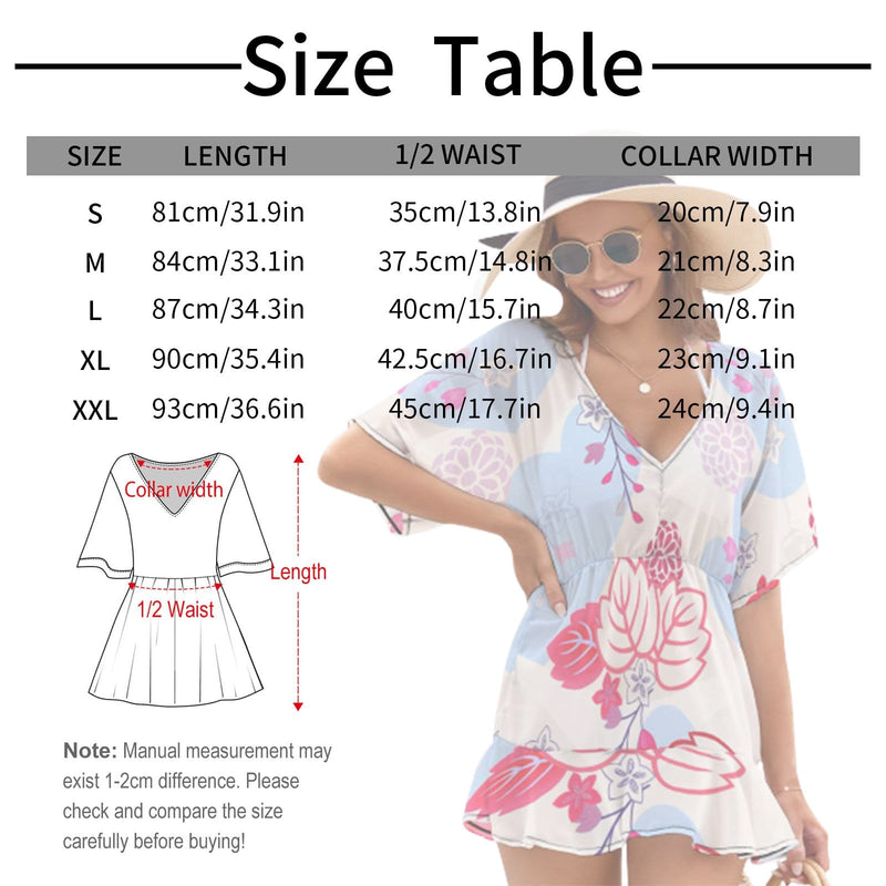 Custom Face American Style One Piece Cover Up Dress Personalized Women's Short Sleeve Beachwear Coverups