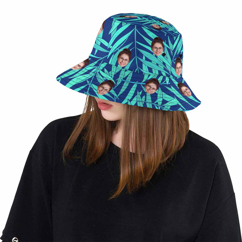 Custom Face Brightly Green Unisex Bucket Boonie Hat