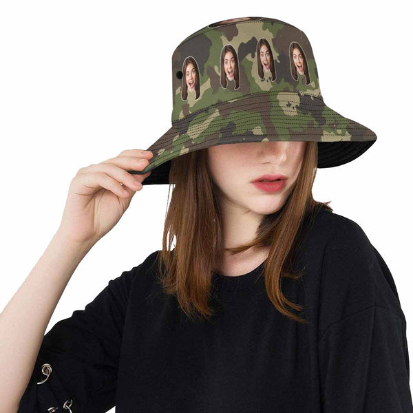 Custom Face Camouflage Unisex Bucket Boonie Hat