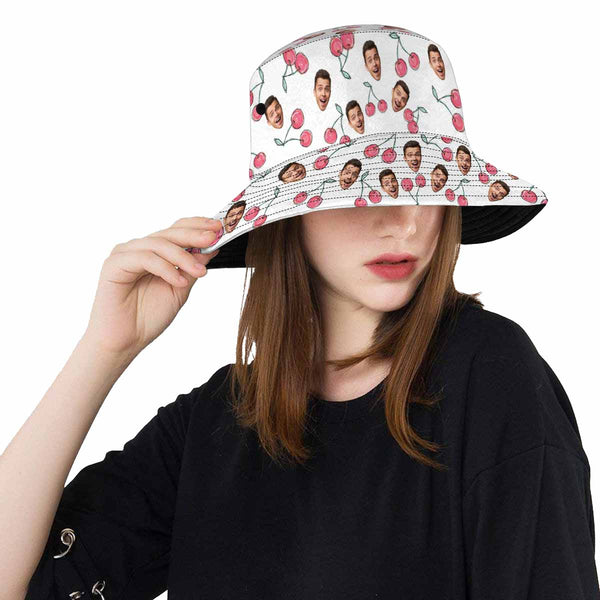 Custom Face Cherry Unisex Bucket Boonie Hat