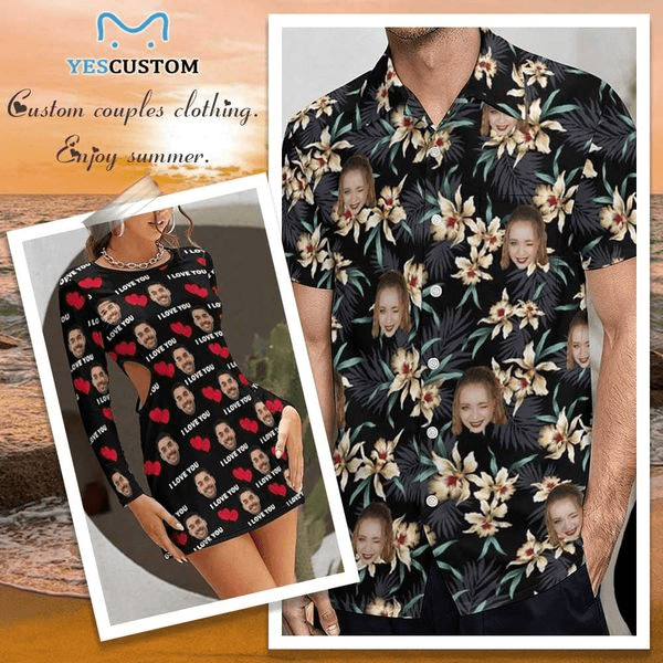 custom face hawaiian shirt