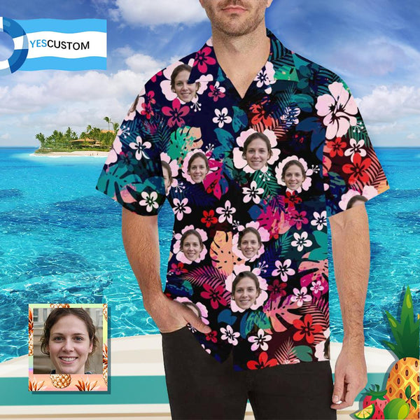 custom hawaiian shirts with face