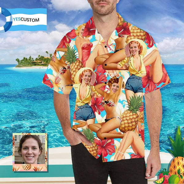 custom face hawaiian shirt