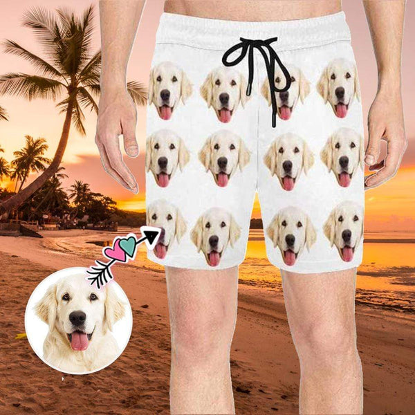 Custom Face Row Men S Swim Shorts Personalized Funny Swim Trunks