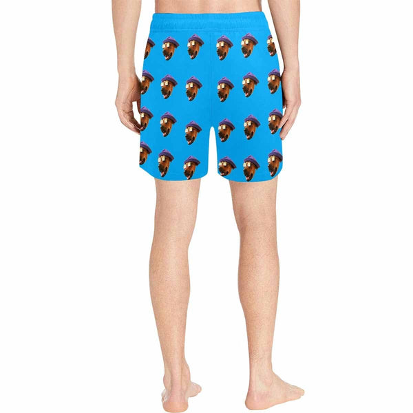 Personalized Swim Trunks Custom Swimming Trunks Custom Face Best Men's Quick Dry Swim Shorts Men's Print Summer Swimwear Design Beach Swimsuit with Dog's Face for Father's Day