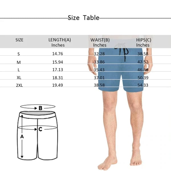 Personalized Swim Trunks with Custom Face Funny Fishing Men's Quick Dry Swim Shorts