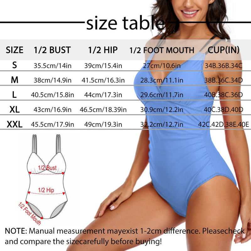 Custom Face Seamless Swimsuit Personalized Women's One Piece Swimsuit With Lover's Face