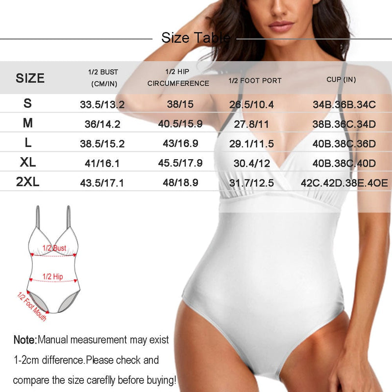 Custom Face Tiger Stripes Women's One Piece Swimsuit