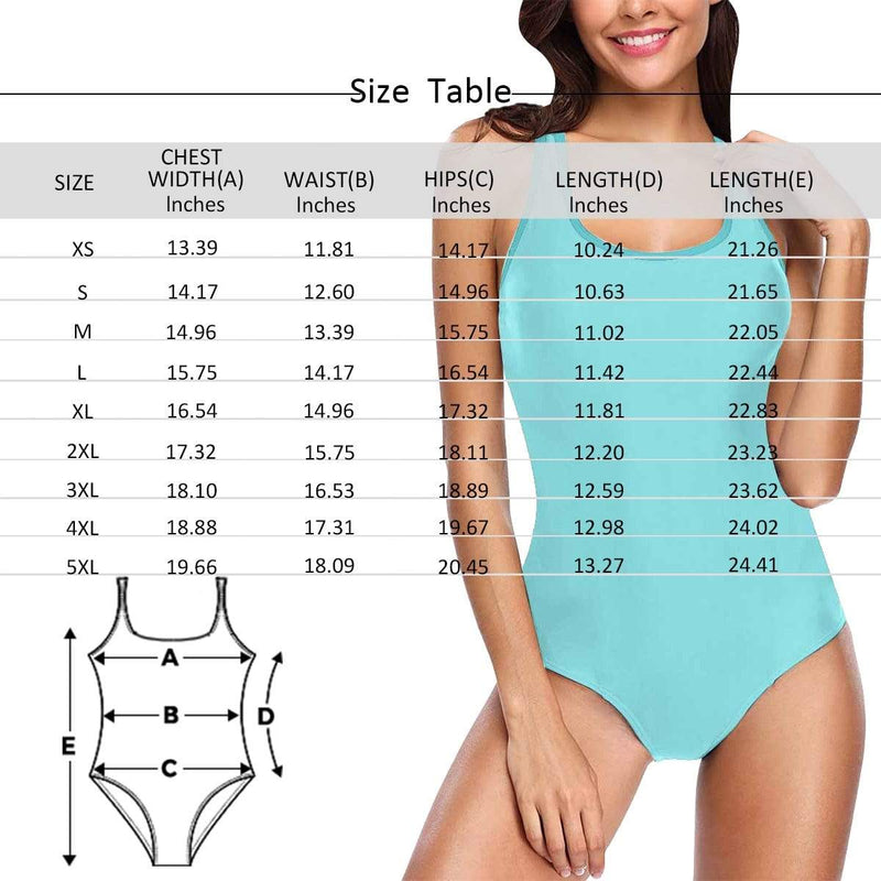 #Bathingsuit-Custom Husband Face Swimsuit Personalized Photo Women's One Piece Bathing Suit Funny Gift