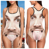 Custom Face Funny Swimsuit Personalized Photo Women's Tank Top Bathing Swimsuit Gift For Her